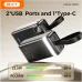 Close-up angle view of BYZ W263 22.5W 30000mAh fast charging power bank showing USB and Type-C ports.