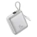 Front view of Foneng PX137 10000mAh 35W Power Bank With Built-in Type-C showing compact square design with attached strap loop
