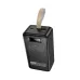Upright view of Hoco DB82 40000mAh Power Bank with digital battery display, 65W branding, top ports, and beige strap.