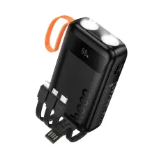 Hoco J151 Spirit 10000mAh 10W Fast Charging Flashlight Power Bank With Built-in Cables
