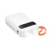 White Hoco J151 10000mAh 10W Fast Charging Flashlight Power Bank With Built-in Cables showing lights and battery display