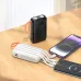 Charging setup with Hoco J151 10000mAh 10W Fast Charging Flashlight Power Bank With Built-in Cables connected to phones