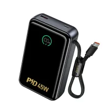 Hoco Q54 Shine 20000mah PD45W Power Bank With Built-in Cable