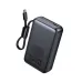 Back side of Hoco Q54 power bank showing specifications and built-in Type-C cable.