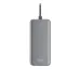 Front view of QCY Pulse PB30B 30000mAh 22.5W Power Bank with Built-in Cables displaying digital battery level.