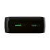 HG11795A power bank with USB and USB-C ports, fast charging, and compact black design