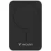 Front view of a black Verbatim WPB20 power bank with a magnetic charging ring.