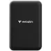 Back view of a black Verbatim WPB20 power bank with a white logo.
