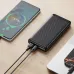 XO PB308 22.5W 10000mAh Power Bank, in-use view charging multiple devices simultaneously with connected cables and fast charging support