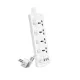 Deli CT411 2 Pin 4 Port 2 Meter Power Strip