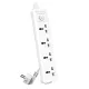 Deli ET403 Universal Hole Extension Cord 2 Pin 4 Port 3 Meter Power Strip