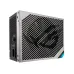 Rear view of ASUS ROG THOR 1000W Platinum III Power Supply with vents, IEC socket, switch, and turbo button.