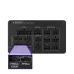 Connector panel of Cooler Master X Mighty 2000 PSU showing labeled modular ports for motherboard, CPU, and drives.