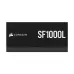 A black Corsair SF-L Series SF1000L power supply unit with the Corsair logo and product name displayed on its side.