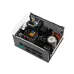 Internal view of DeepCool PS650G 650W Power Supply showing copper coils, capacitors, heat sinks, and modular connectors.