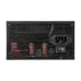 Rear view of Gamdias HELIOS P2-750G V2 Power Supply showing honeycomb ventilation, power socket, and switch.
