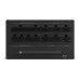 NZXT C850 black modular PSU rear panel with clearly labeled ports for motherboard, CPU, PCIe and SATA connections