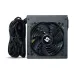 Angled view of Solitine STN-SP350WB Power Supply with cooling fan and attached cables for motherboard and peripherals.