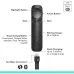 Front labeled view of Logitech Spotlight 2 Presenter highlighting buttons, compatibility, and eco-friendly design.