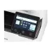 Close-up view of Canon i-SENSYS MF752Cdw All-In-One Multifunction Color Laser Printer touchscreen interface with menu icons displayed