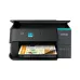 Epson EcoTank L4360 Ink Tank Printer, front view with output tray extended and color print in progress