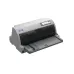 Front angled view of the Epson LQ-690 Dot Matrix Printer showing its open paper tray and compact grey design.