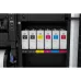 Close-up view of Epson SureColor SC-T7730D large format printer ink cartridge compartment.