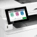 Close-up of the HP LaserJet Enterprise MFP M430F's touchscreen control panel showing Copy, Scan, and Print options.