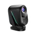 Close-up of HAVIT PJ220 PRO Projector webcam-style design with glossy lens, vent pattern, and blue LED accent.