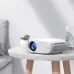 Lifestyle view of Havit PJ202 PRO 300 ANSI Lumens FHD Wi-Fi Portable Projector placed on table projecting visuals in modern indoor setting