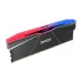 Lexar ARES RGB 2nd Gen DDR5 RAM module in angled view with vibrant RGB lighting