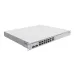Front panel of MikroTik CCR2216-1G-12XS-2XQ Router featuring Ethernet and SFP ports with rack-mount design.