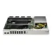 Open view of MikroTik CCR2216-1G-12XS-2XQ Router showing internal boards, heat sinks, and multiple front ports.