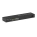 Front angled view of Netgear PR60X 6-Port Gigabit Dual WAN Pro Router showing compact rackmount body with Ethernet ports on front panel