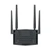 Top-down view of Netis NX10 Router showing four antennas and vented surface for heat dissipation and signal coverage.