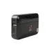 OLAX M100 4G WiFi 6 Pocket Router shown in angled front view with status indicators and a compact portable design.