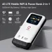 OLAX M200 GOMATE 4G Pocket Router feature graphic highlighting 4G LTE mobile WiFi and power bank functionality.