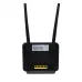OLAX MC60 4G SIM Router shown in front view with dual antennas, display screen, and Ethernet ports.