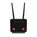 OLAX MC60 4G SIM Router shown in rear view with dual antennas and SIM card slot indicators.