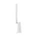 Side view of RobiWifi Plus SIM Router with vertical antenna and compact circular base design.