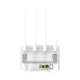 Rear view of RobiWifi Plus SIM Router showing four antennas, power, USB, WLAN, and TEL ports.