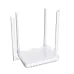 Front view of Tenda HG10C AC1200 dual band Wi‑Fi XPON ONT router with four external antennas.