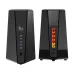 Front and rear view of TOTOLINK X30 Router showing WiFi 6 mesh indicators, LAN/WAN ports, and sleek angular black design.