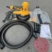 Promotional layout of Tolsen 79584 Drywall Sander highlighting 900W power, 180mm platen, and included accessories.
