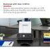 Desk view of Canon ImageFormula DR-C340 Scanner with LCD panel scanning health insurance claim form stack.