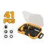 Display of Tolsen 20036 Sockets Set in yellow-black case labeled 41 PCS with multiple screwdriver bits and socket attachments.