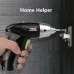 Usage view of XCORT XDC01-4.8 Screwdriver driving screw into hinge on wooden surface.