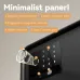Close-up of Deli VS4529-WH Digital Safe minimalist lock panel showing password, fingerprint, and Type-C port features.