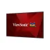 Front view of ViewSonic CN4301-1N 43 inch Signage displaying red geometric background with ViewSonic logo and birds.