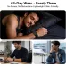 Lifestyle view of Kieslect Biokoop Fitness Tracker worn during sleep, work at desk, and travel at airport terminal.